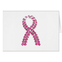 PINK RIBBON BREAST CANCER AWARENESS GREETING CARDS