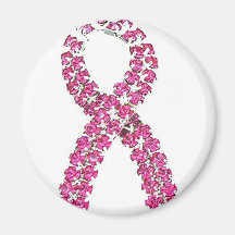 PINK RIBBON BREAST CANCER AWARENESS MAGNET