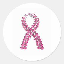 PINK RIBBON BREAST CANCER AWARENESS STICKER