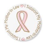 Pink Ribbon Breast Cancer Support Mother In Law magnets