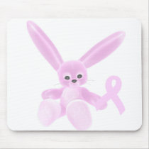 Pink Ribbon Bunny mousepads