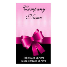 Pink ribbon business card