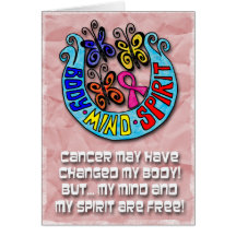 Pink Ribbon: Butterflies Body Mind Spirit Greeting Cards