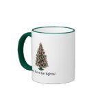 Pink ribbon Christmas -- mug