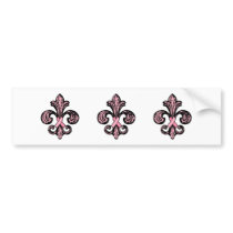 Pink Ribbon Fleur de lis