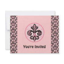 Pink Ribbon Fleur de lis