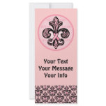 Pink Ribbon Fleur de lis rack cards
