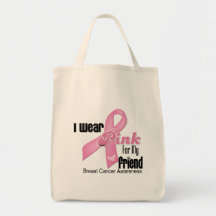 Pink Ribbon Friend Breast Cancer Bags