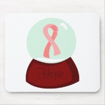 Pink Ribbon Globe mousepads
