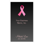 Pink Ribbon Gradient Background Business Cards
