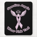 Pink Ribbon Guardian Angel mousepads