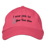 Pink Ribbon Hat- Create Your Own Cap - I wear pink embroidered hats