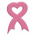 Pink-Ribbon-Heart-3D Ladies T-Shirt