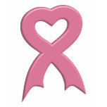 Pink-Ribbon-Heart-3D Ladies T-Shirt