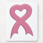 Pink-Ribbon-Heart-3D Mousepad