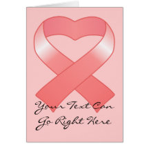 Pink Ribbon Heart Card