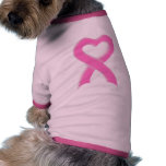Pink Ribbon Heart pet clothing