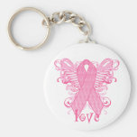 Pink Ribbon Love Keychains