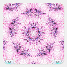 Pink Ribbon Nov 2012 Square Stickers
