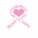 Pink Ribbon of Words Breast Cancer Long Sleeve t-shirts