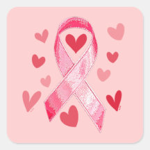 PINK RIBBON STICKERS