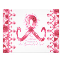 Pink Ribbon Thank You Announcements