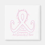 Pink Ribbon Thank You Fridge Magnet