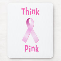 Pink Ribbon - Thnk Pink mousepads