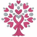 Pink Ribbon Tree embroidered shirts