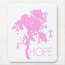 Pink Ribbon Tree of Hope mousepads