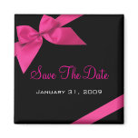 Pink Ribbon Wedding Save The Date Announcement1 magnets