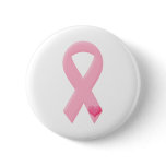 Pink Ribbon with Heart buttons