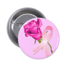Pink Ribbon with Rose *Breast Cancer Awareness *