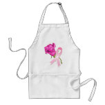 Pink Ribbon with Rose *Breast Cancer Awareness * aprons
