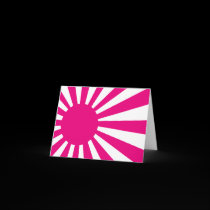 Pink Rising Sun Note Cards