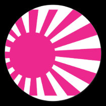 Pink Rising Sun stickers