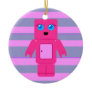 Pink Robot Christmas Tree Ornament