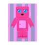 Pink Robot Postcard