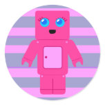 Pink Robot Sticker