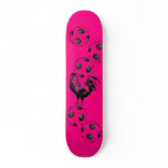 Pink Rooster Abstract. skateboards