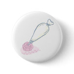 Pink Rose and Pastry Bag