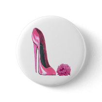 Pink Rose and Pink Stiletto Shoe
