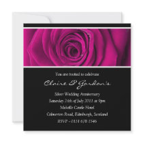 Pink Rose Anniversary Party Invitation