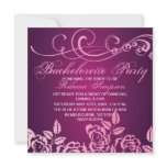 Pink Rose Bachelorette Party Invitation