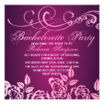 Pink Rose Bachelorette Party Invitation