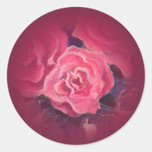 PINK ROSE by SHARON SHARPE Sticker