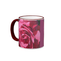 Pink Rose Ceramic Coffee Mug