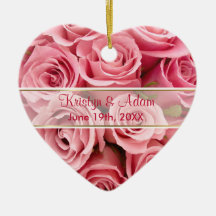 Pink Rose Elegance - Customise Christmas Tree Ornaments