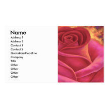 Pink Rose Flower Painting Art - Multi Business Card Template
