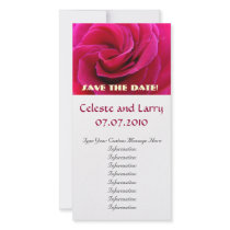 Pink Rose Flower Spiral Save the Date! Cards
